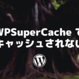 WPSuperCache でキャッシュされない